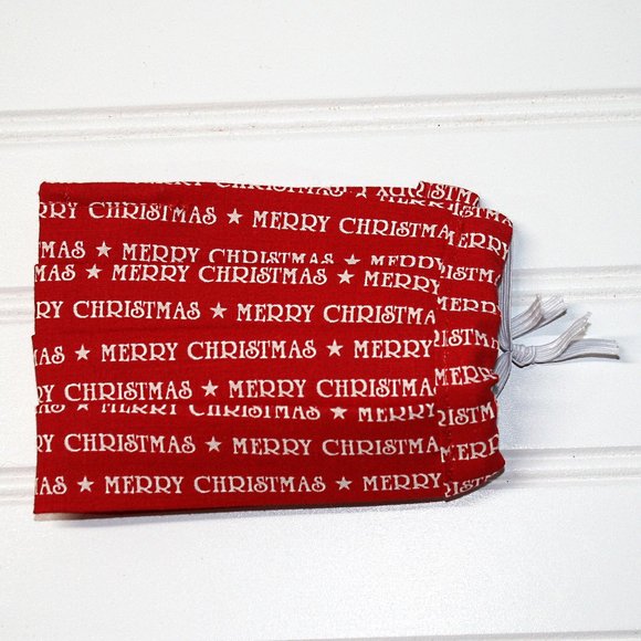 HAND CRAFTED Kids Merry Christmas Face Mask Pocket - Picture 4 of 9